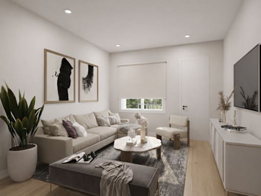 The Terrace at Academy Village Living Room with Large Windows